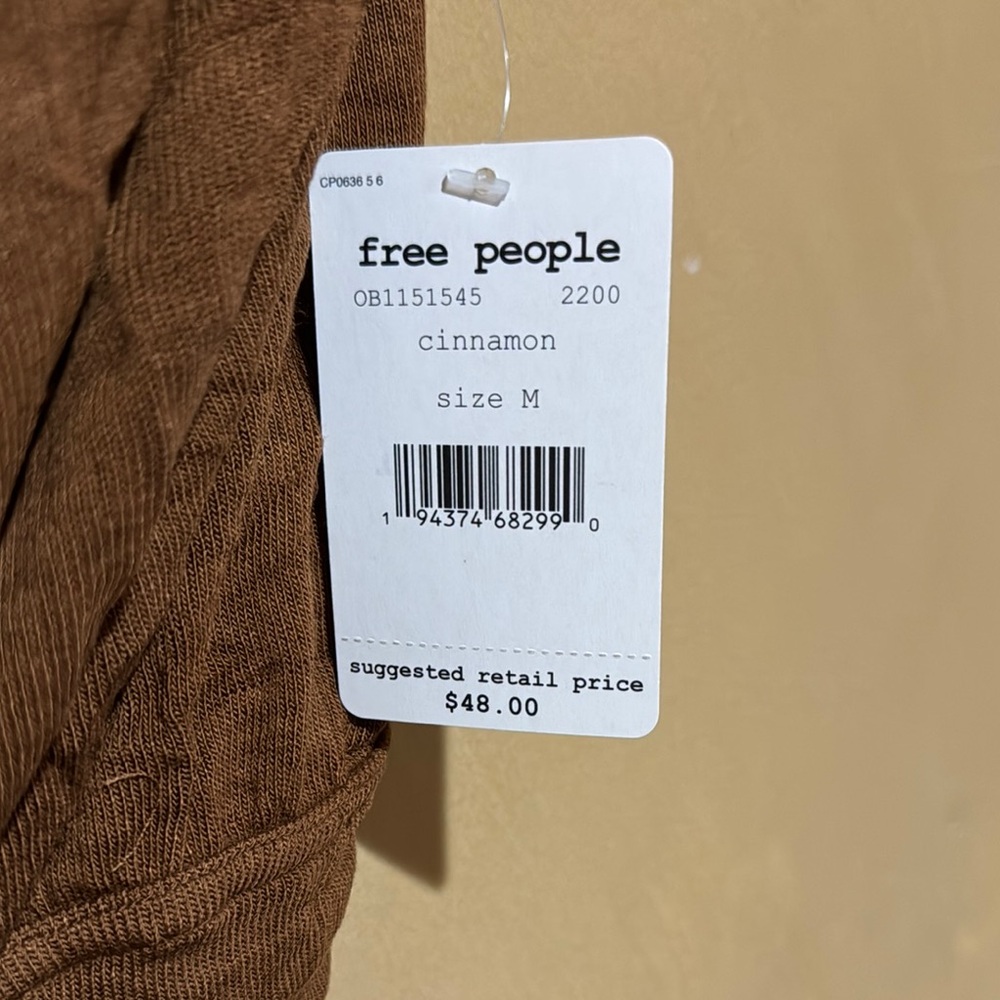 Free People My Way Top Cinnamon Size Medium - Picture 6 of 6